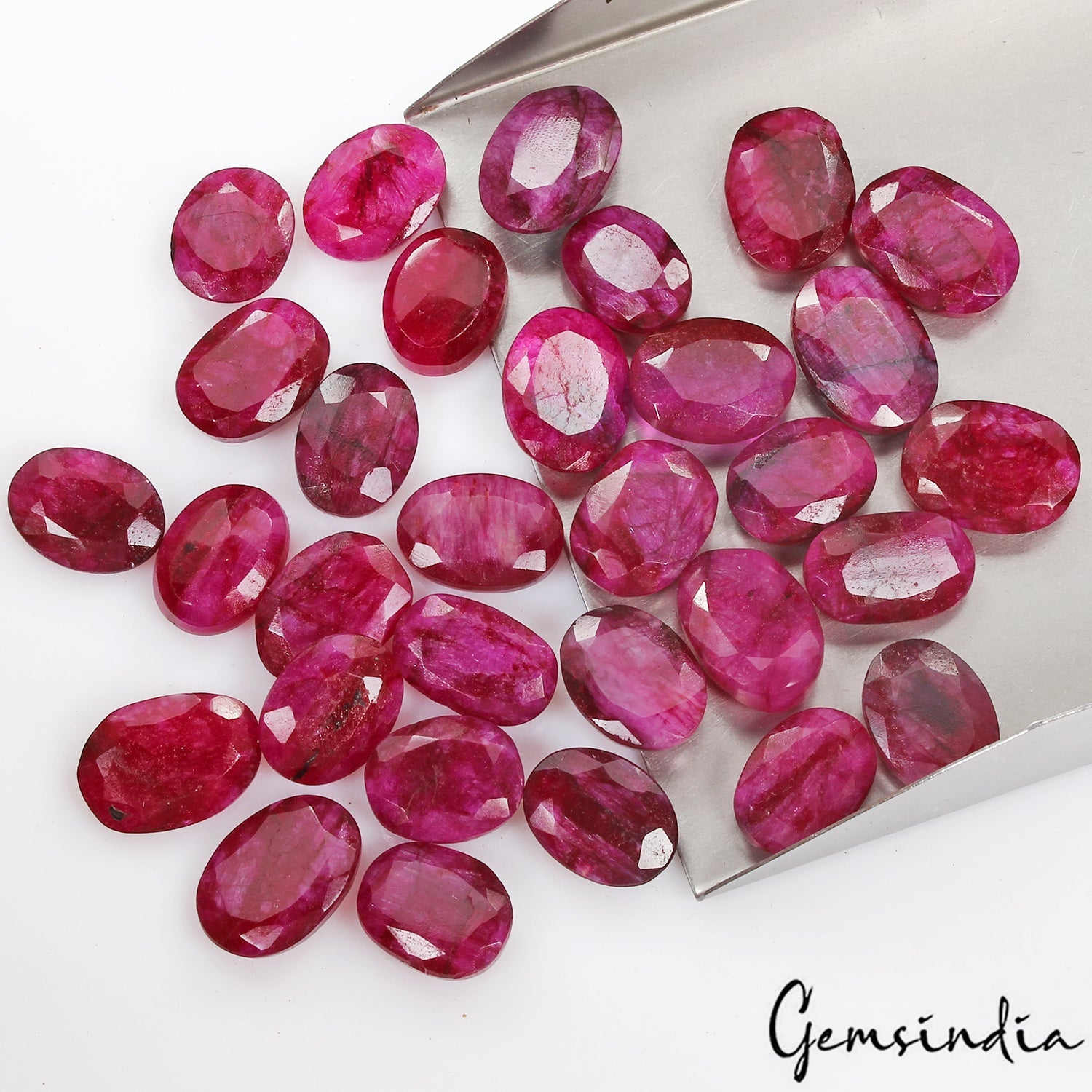 330 Ct Natural Pink Red Beryl Bixbite USA Mix Cut Loose 15-18mm Gemstones ~31 Pc