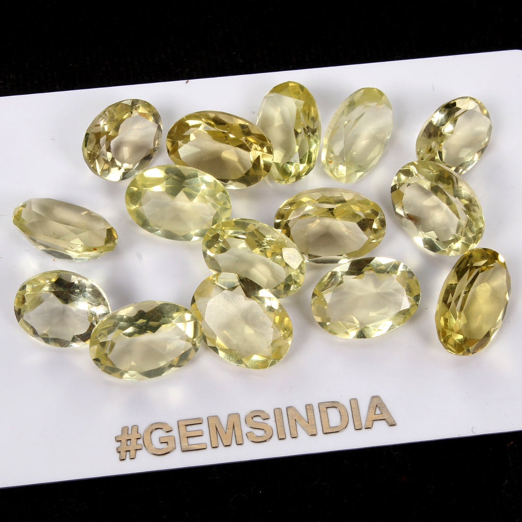 Certified 79.50 Ct Natural Lemon Citrine Quartz Oval Cut 12-14mm Untreated Gems