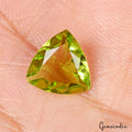 Certified 1.70 Ct Natural Green Peridot Untreated/Unheated Trillion Cut Gemstone