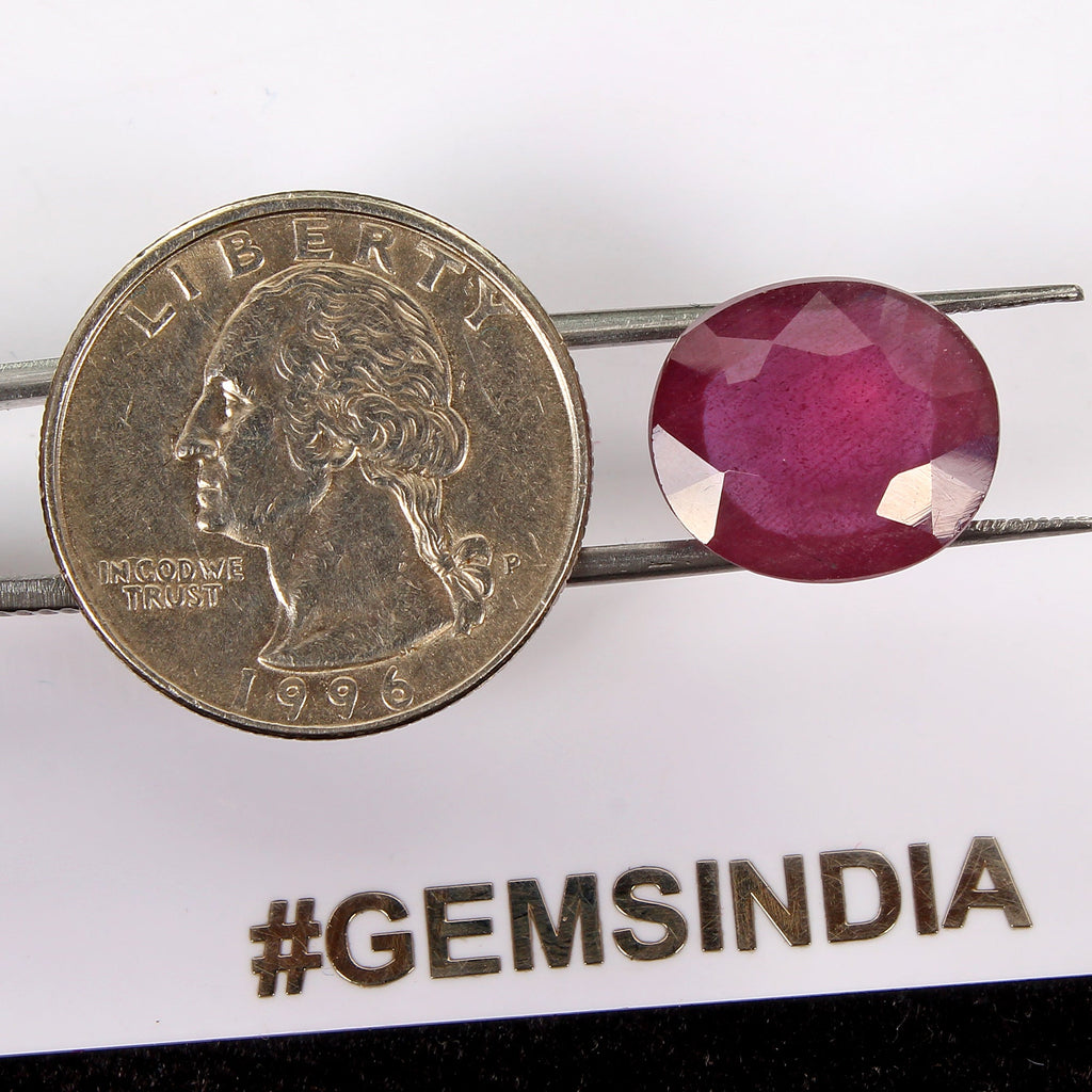 Ruby Oval Cut Loose Mozambique Gemstone 15x13x5mm - 11.70 Cts AAA+ Certified