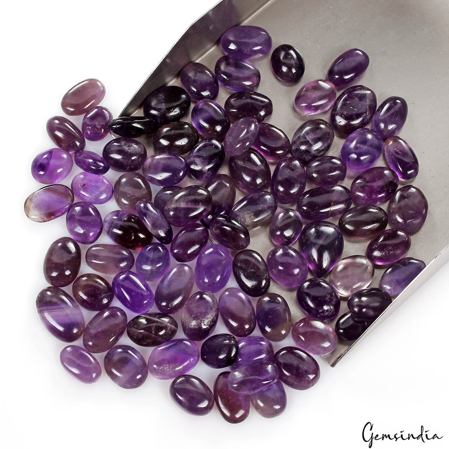 390 Ct Natural Untreated Amethyst Mix Cabochon Loose Wholesale Gems Lot 79 Pcs