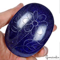 2450 Ct Natural Royal Blue Sapphire Oval Carving Huge Earth Mined Loose Gemstone