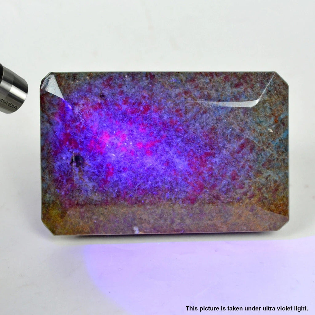 Natural Ruby Kyanite Octagon Cut Faceted Earth Mined Huge Size Gemstone 540 Gram