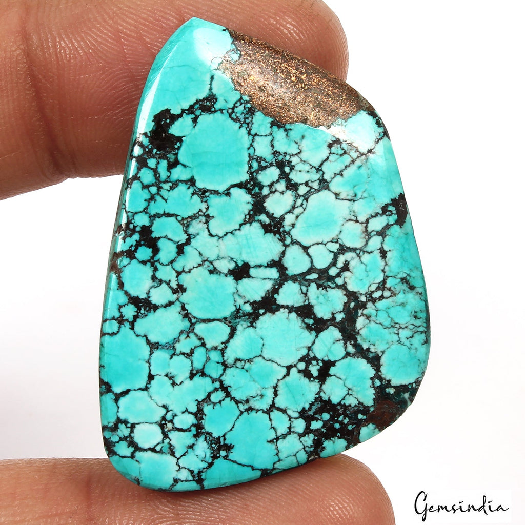 56.50 Ct Natural Arizona Blue Turquoise Fancy Cab Loose Gems From United State