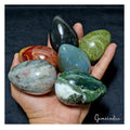1.15 Kilo Natural Untreated Multi Gems Healing Crystal Mineral Egg Gems W Stand