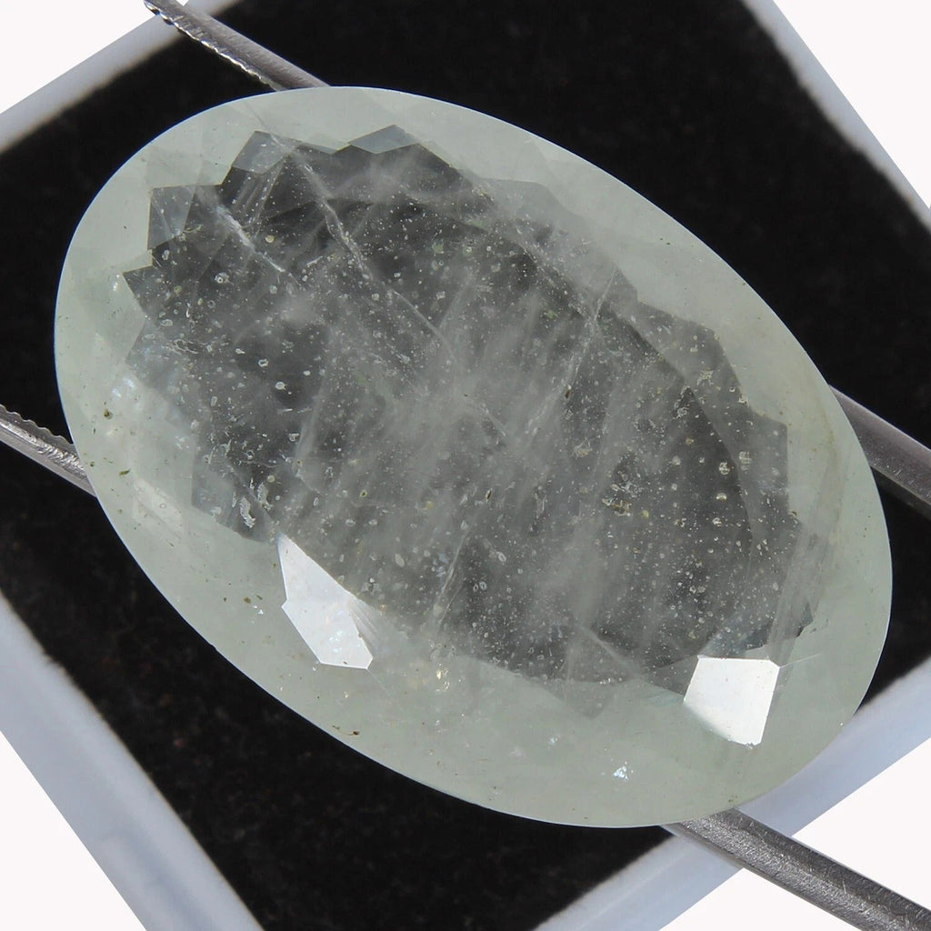 IGL&I Certified 40.80 Cts Natural Brazilian Untreated Blue Aquamarine Oval Gem