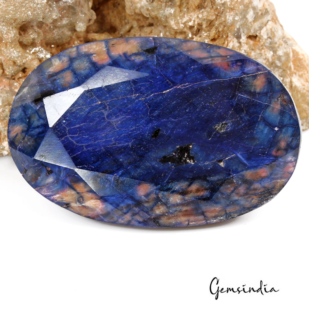 1400 Ct Natural Blue Sapphire Oval Cut Faceted Earth Mined Museum Size Gemstone