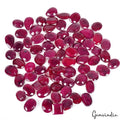 Certified 330 Cts/74 Pcs Natural Blood Red Ruby Mixed Cut Loose Gems For Jewelry