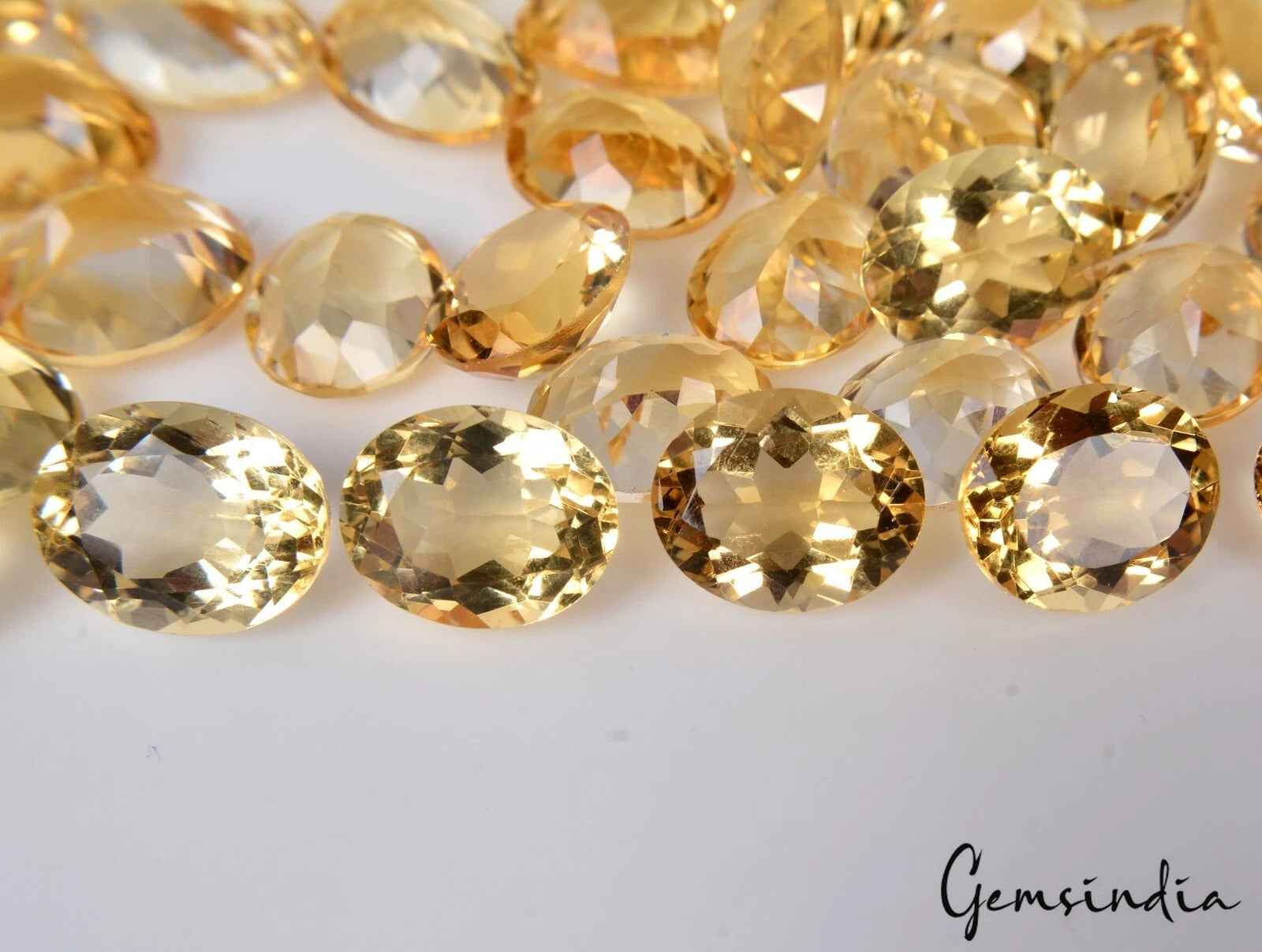 Citrine Lot, Loose Gemstone, Untreated — 63 Pieces, 10mm to 11mm, 200 Ct