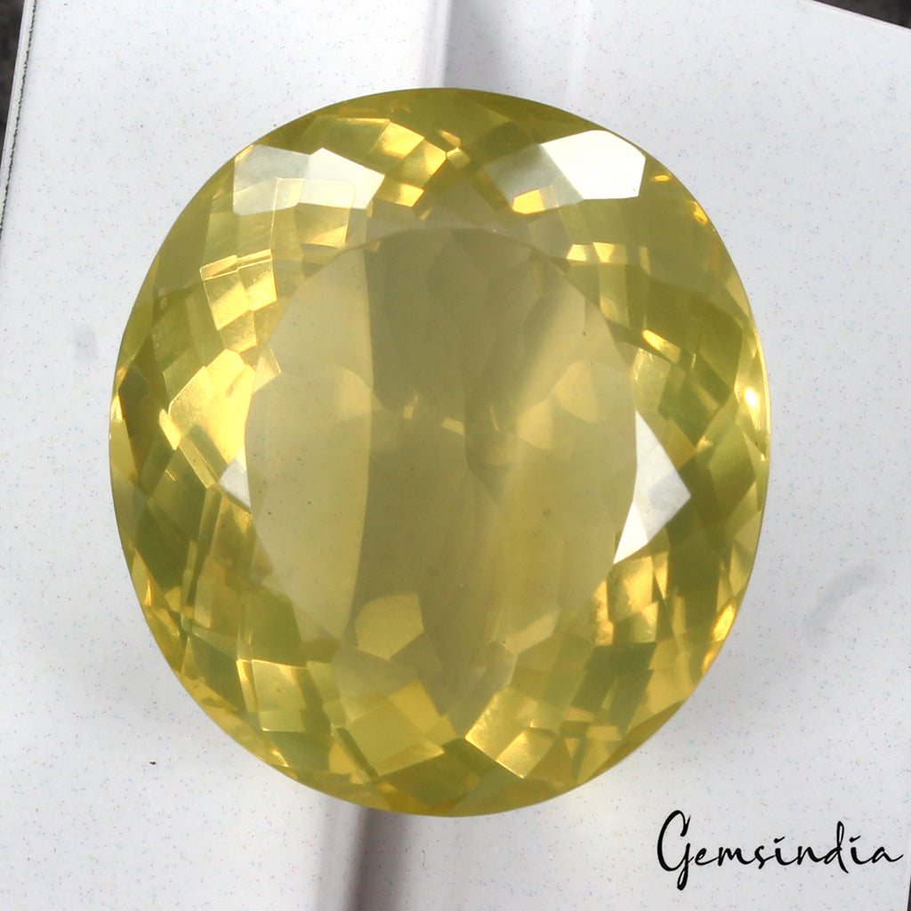 Citrine Loose Gemstone, Untreated, Golden — 27x25x16mm, 73.40 Ct, Brazil