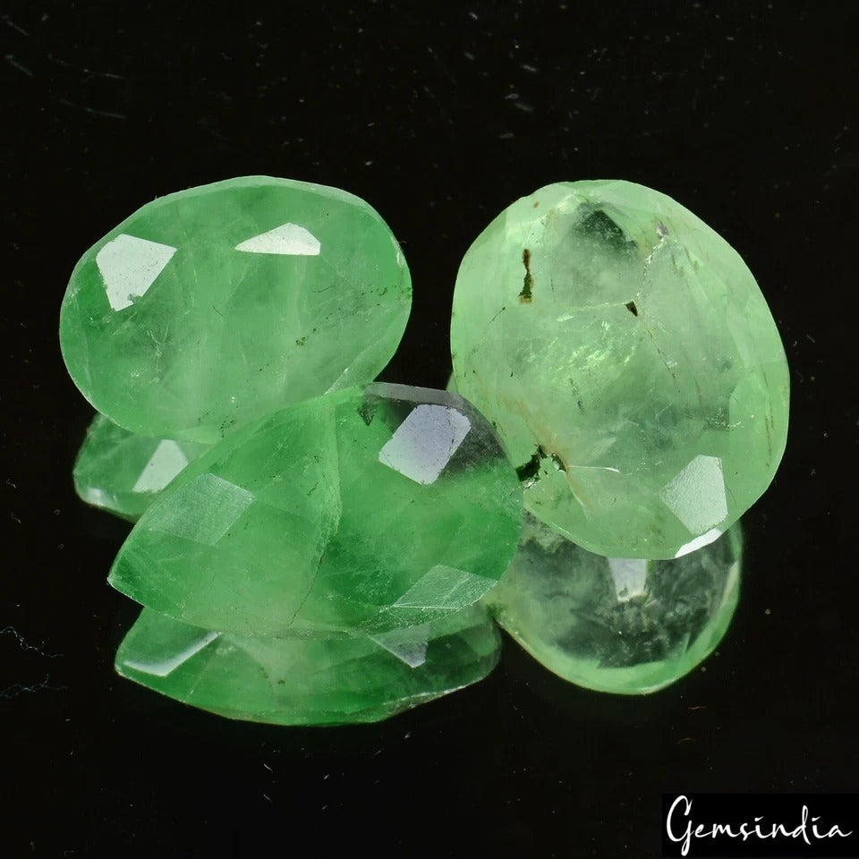 3 Pcs 100% Natural Green Fluorite Mix Cut Loose Jewelry Gemstones 170 Ct 24-30mm