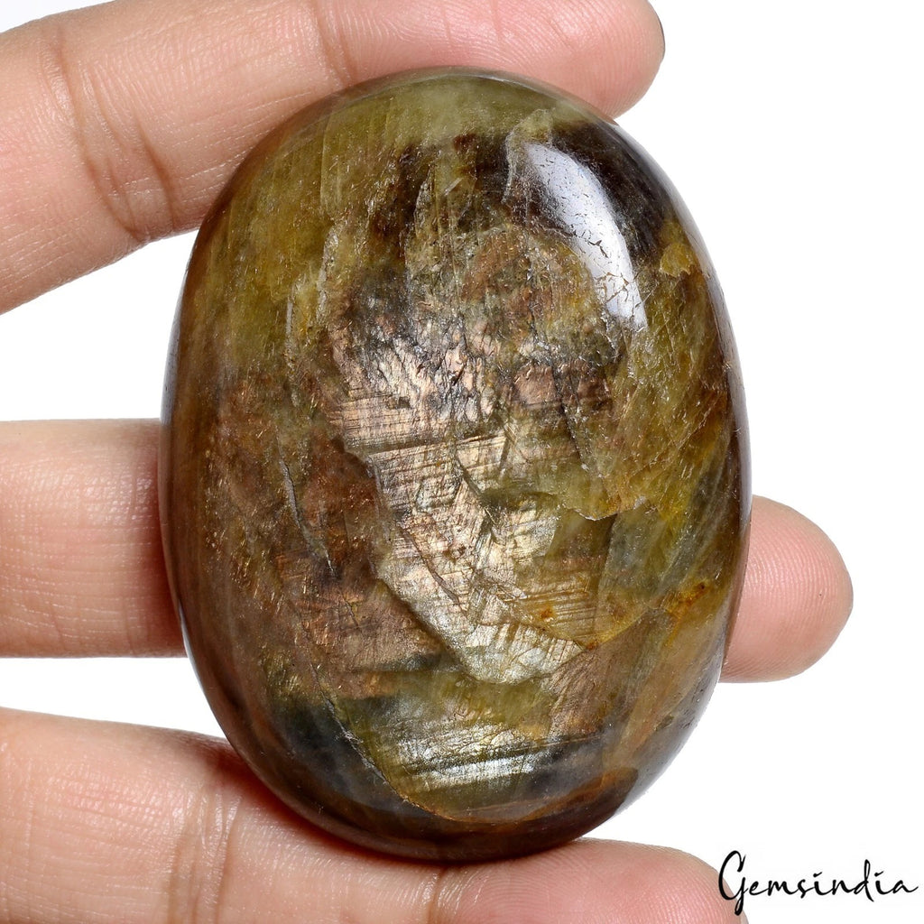 Sapphire Cabochon, Untreated, Brown — 67x50x18mm, 750 Ct, Madagascar
