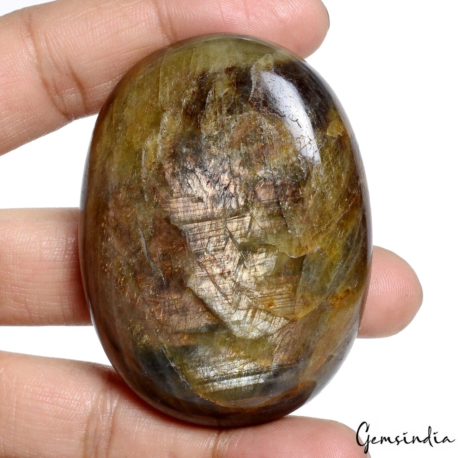 Sapphire Cabochon, Untreated, Brown — 67x50x18mm, 750 Ct, Madagascar
