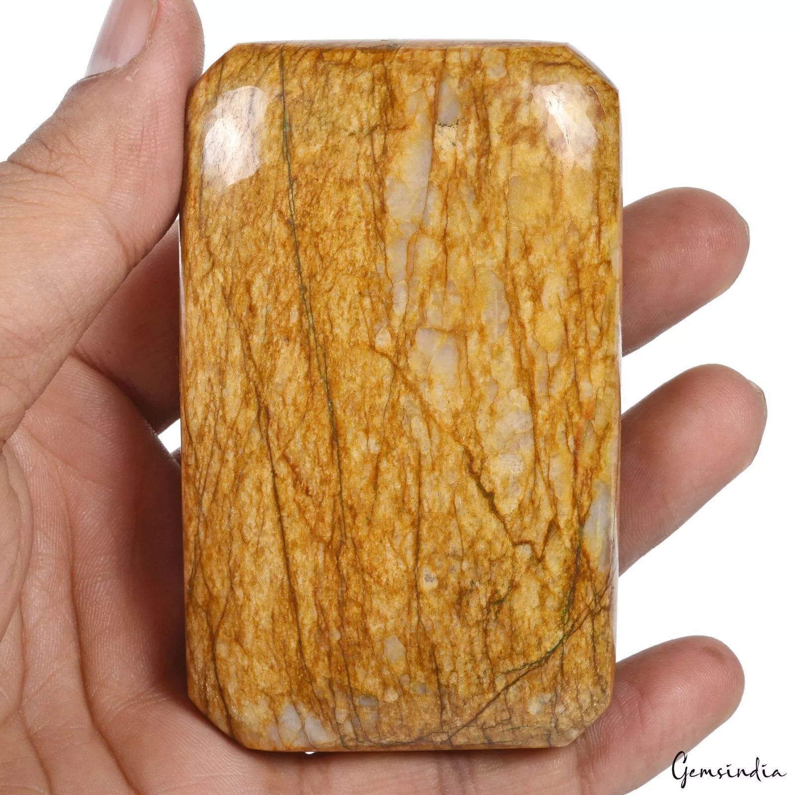 1220 Cts Natural Untreated Yellow Beryl Cushion Cabochon Huge Size Gemstone~85mm