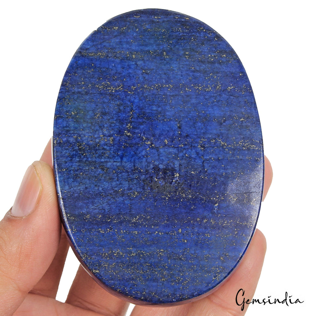1930 Ct Natural Lapis Lazuli With Gold Flexis Oval Cab Earth Mined Loose Gems