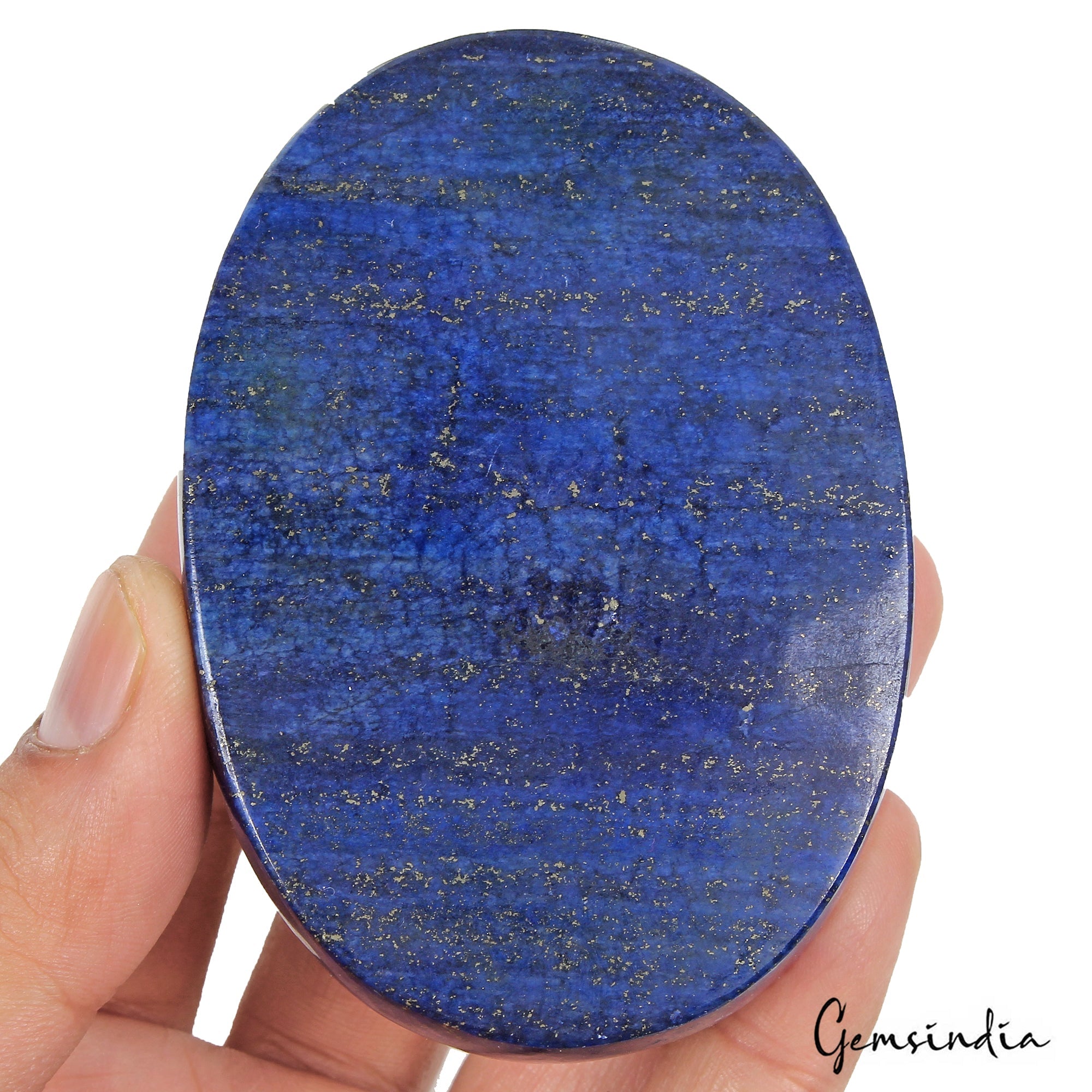 1930 Ct Natural Lapis Lazuli With Gold Flexis Oval Cab Earth Mined Loose Gems