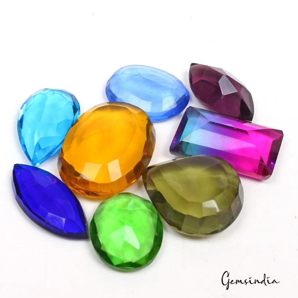 Blue Topaz Loose Gemstone, Multi Color — 23mm to 33mm, 286.00 Ct