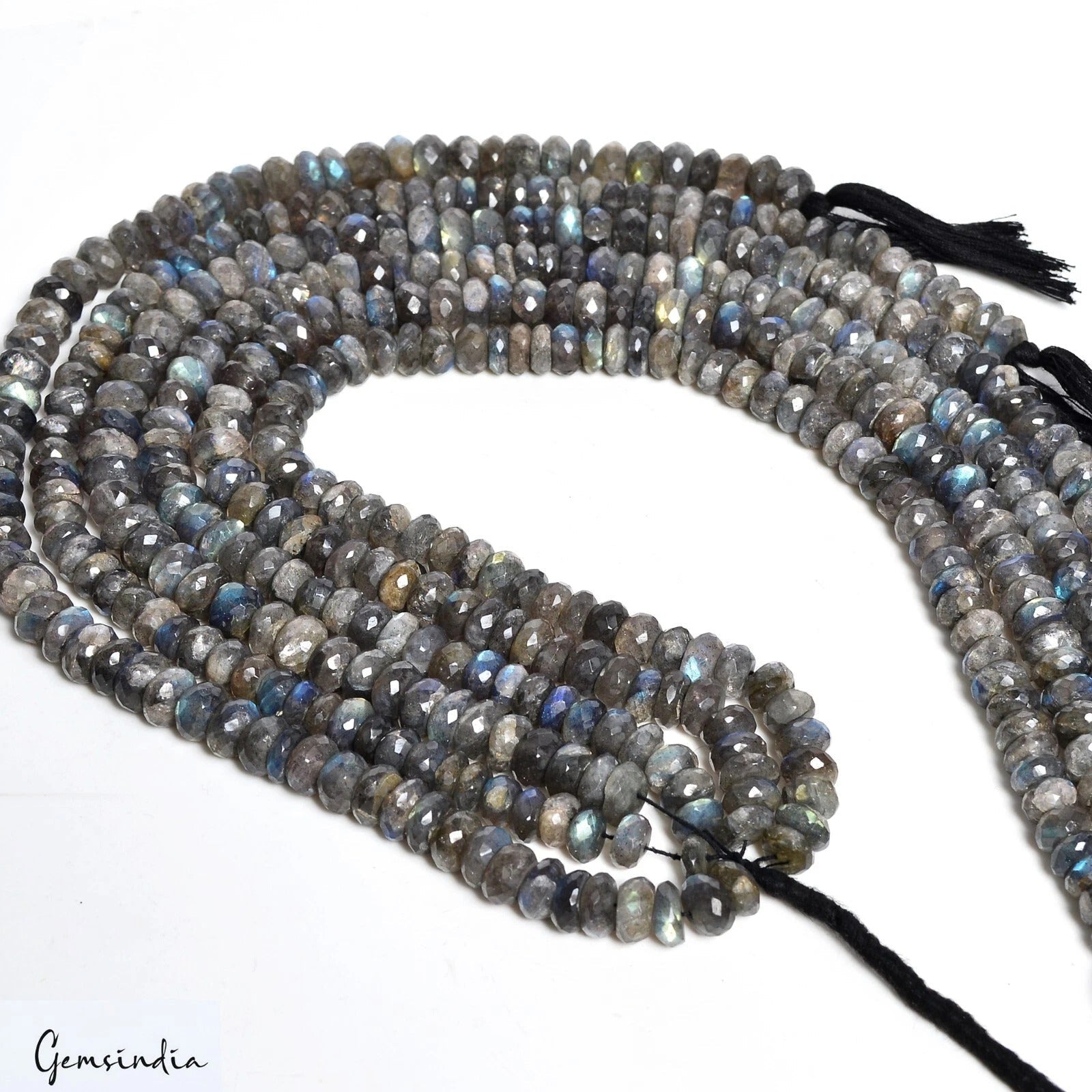 Natural Multi Shine Labradorite Gemstone Round Cut Drilled Beads~ 5 Strands Lot