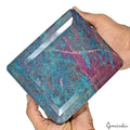 3.3 Kilo Natural Ruby Kyanite Octagon Cut Huge Rare Untreated Gemstone W Stand