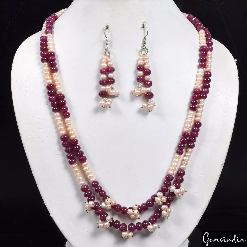 Ruby Necklace, Red — 20"