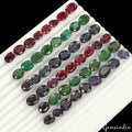 380 Ct/50 Pcs Natural Multicolor Ruby Emerald Sapphire Oval Cut Gems For Jewelry