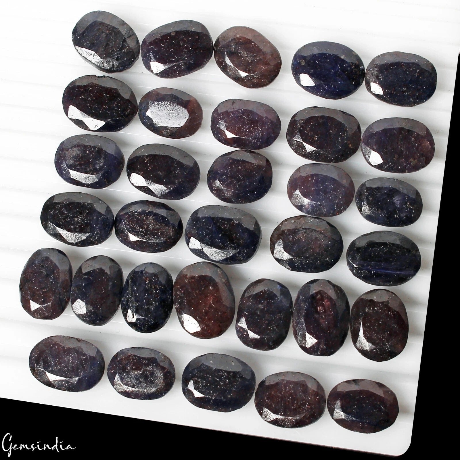 32 Pcs Natural Blue Sapphire 16-18mm Oval Cut Loose Faceted Gemstones Lot~650 Ct