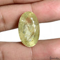 24.00Ct Natural Untreated Yellow Beryl Heliodor Oval Cut Huge Brazilian Gemstone