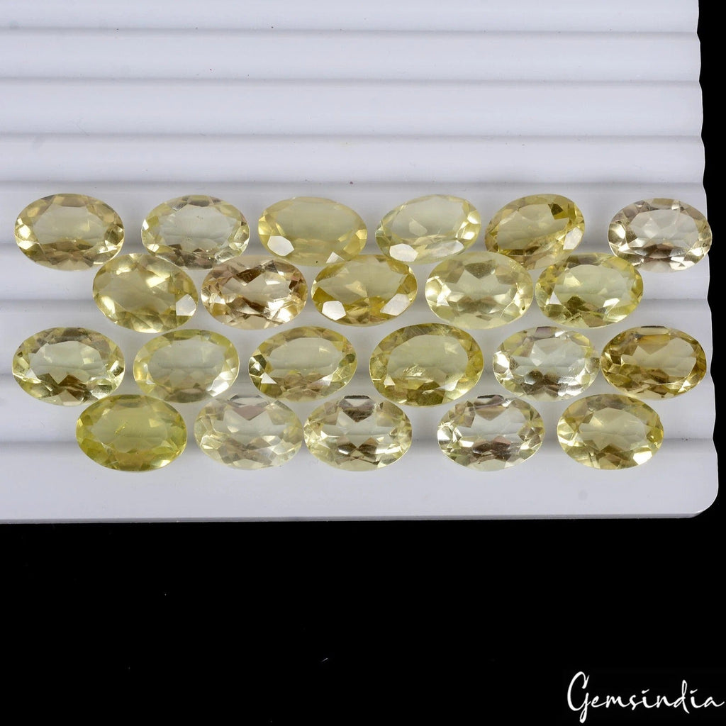 Citrine Quartz Lemon Yellow Oval Cut Genuine Loose Gemstone Natural 131.70 Cts
