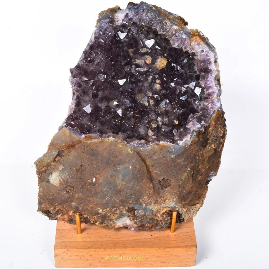 9950 Ct Uruguay Amethyst Crystal Gemstone Geode Rough Large Deep Purple Specimen