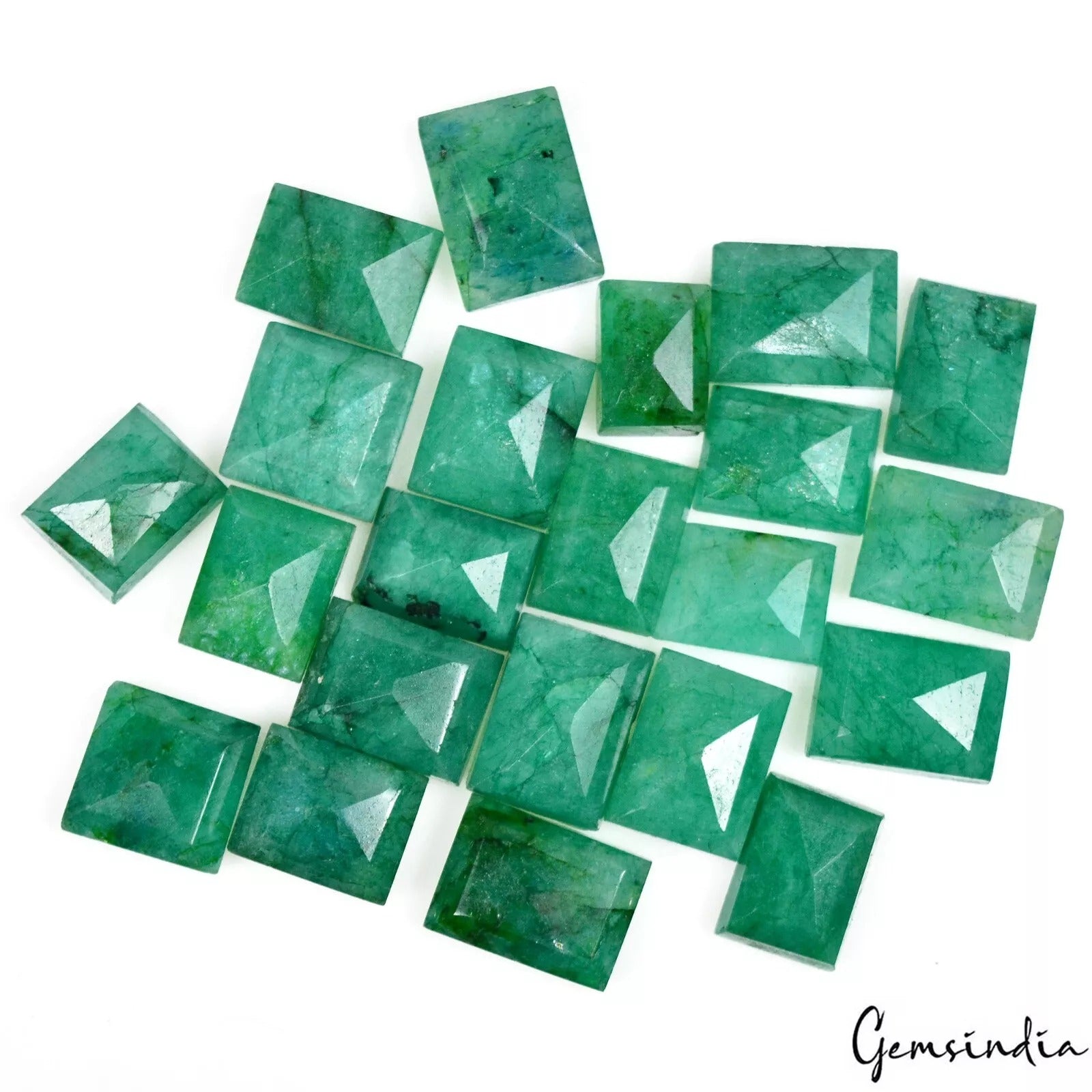 22 Pcs/12mm-18mm Natural Brazilian Green Emerald Baguette Faceted Loose Gemstone
