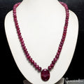 Ruby Necklace, Dark Red — 7mm to 11mm, 560 Ct, Madagascar