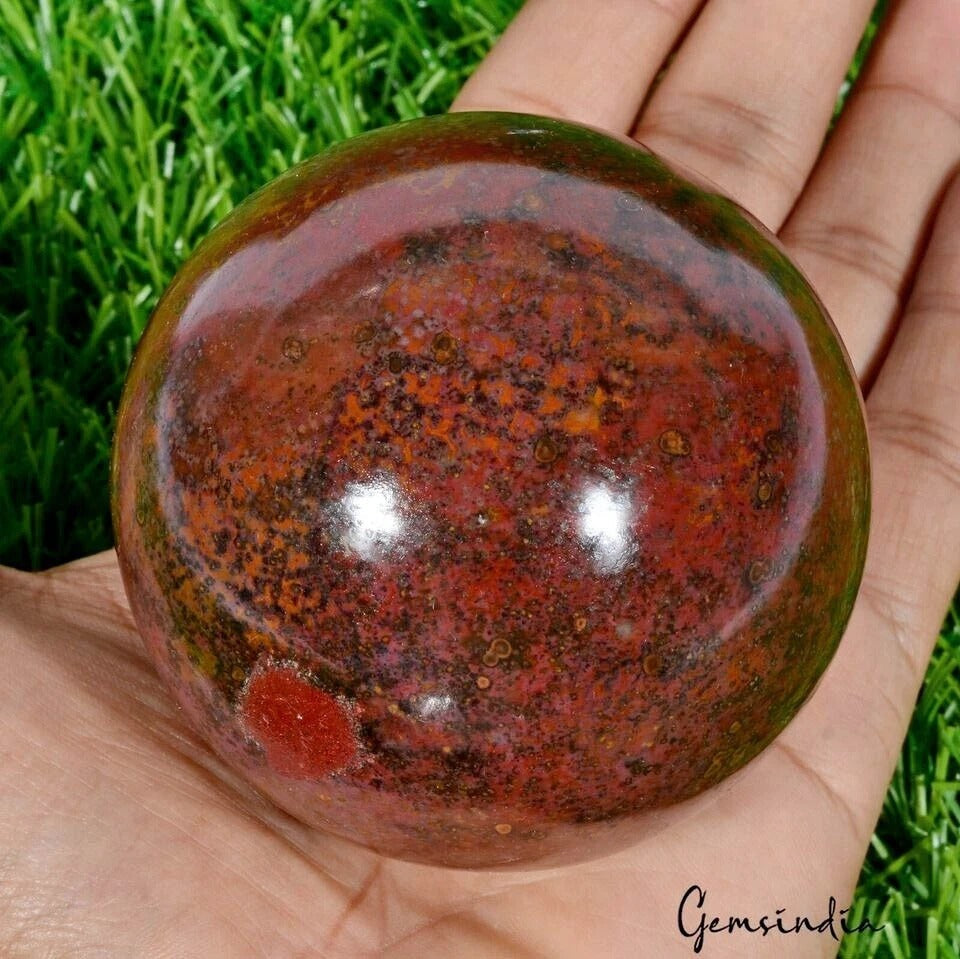 2900 Ct Natural Untreated Red Jasper Crystal Healing Minerals Huge Gem Sphere 3"