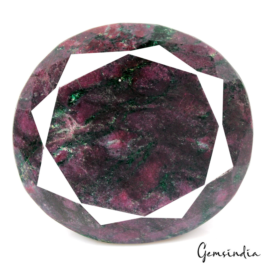 480 gram Unheated Natural Ruby Zoisite Oval Cut Loose Museum Size Gemstone