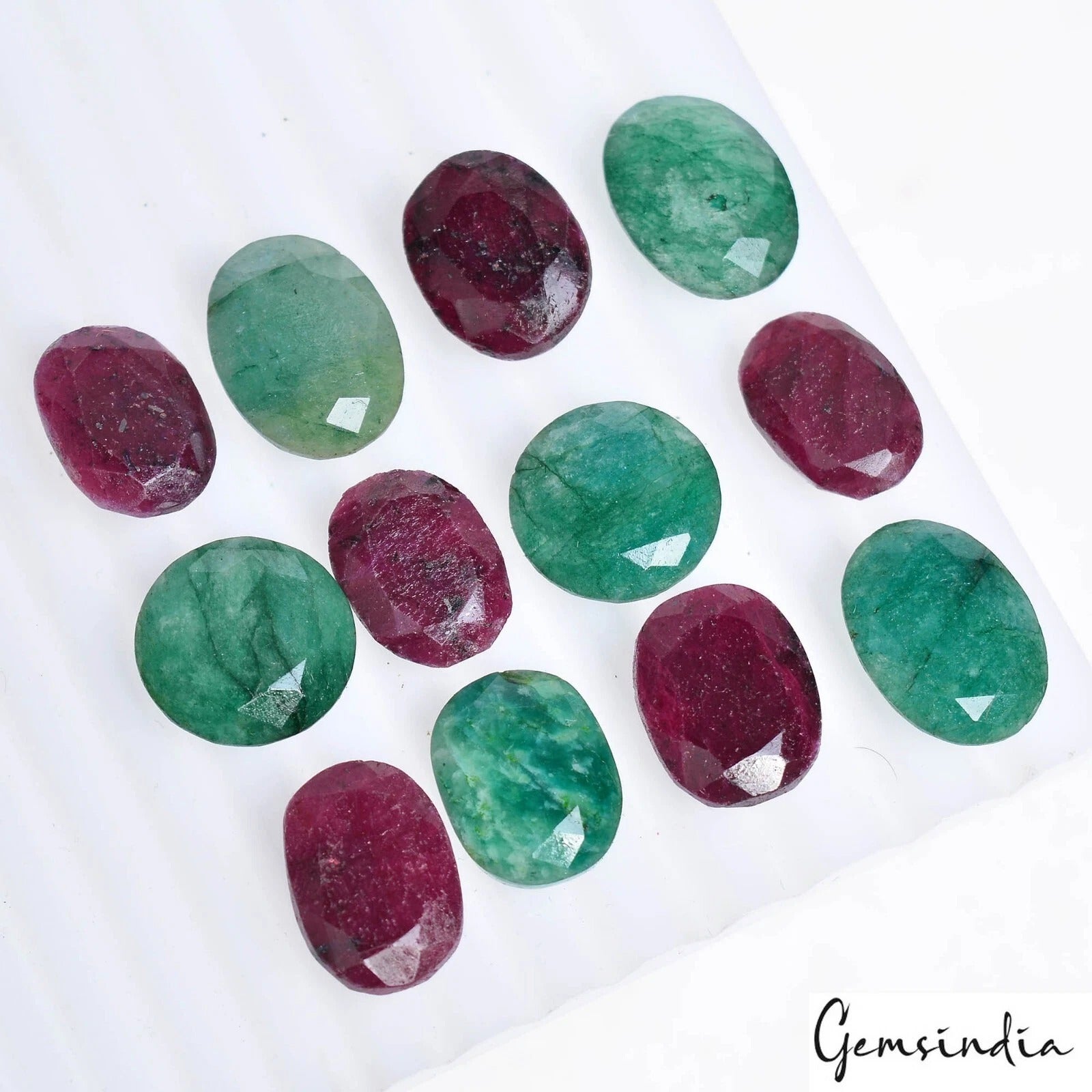 Ruby Lot, Loose Gemstone, Color Enhanced — 12 Pieces, 12mm to 20mm, 216.20 Ct, Madagascar