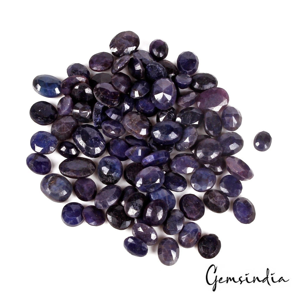 Natural Blue Sapphire Oval Faceted Wholesale Loose Gems Lot 84 Pcs/ 150.00 Cts