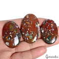 191.60 Ct/3 Pcs Natural Untreated Bloodstone Jasper Oval Cab Pendant Size Gems