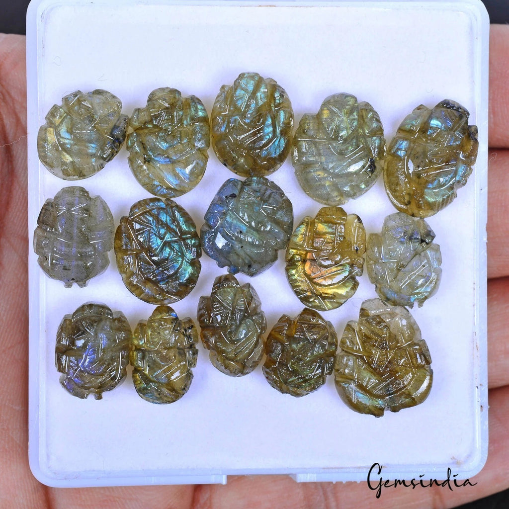 Labradorite Lot, Loose Gemstone — 15 Pieces, 11mm to 16mm, 68.00 Ct