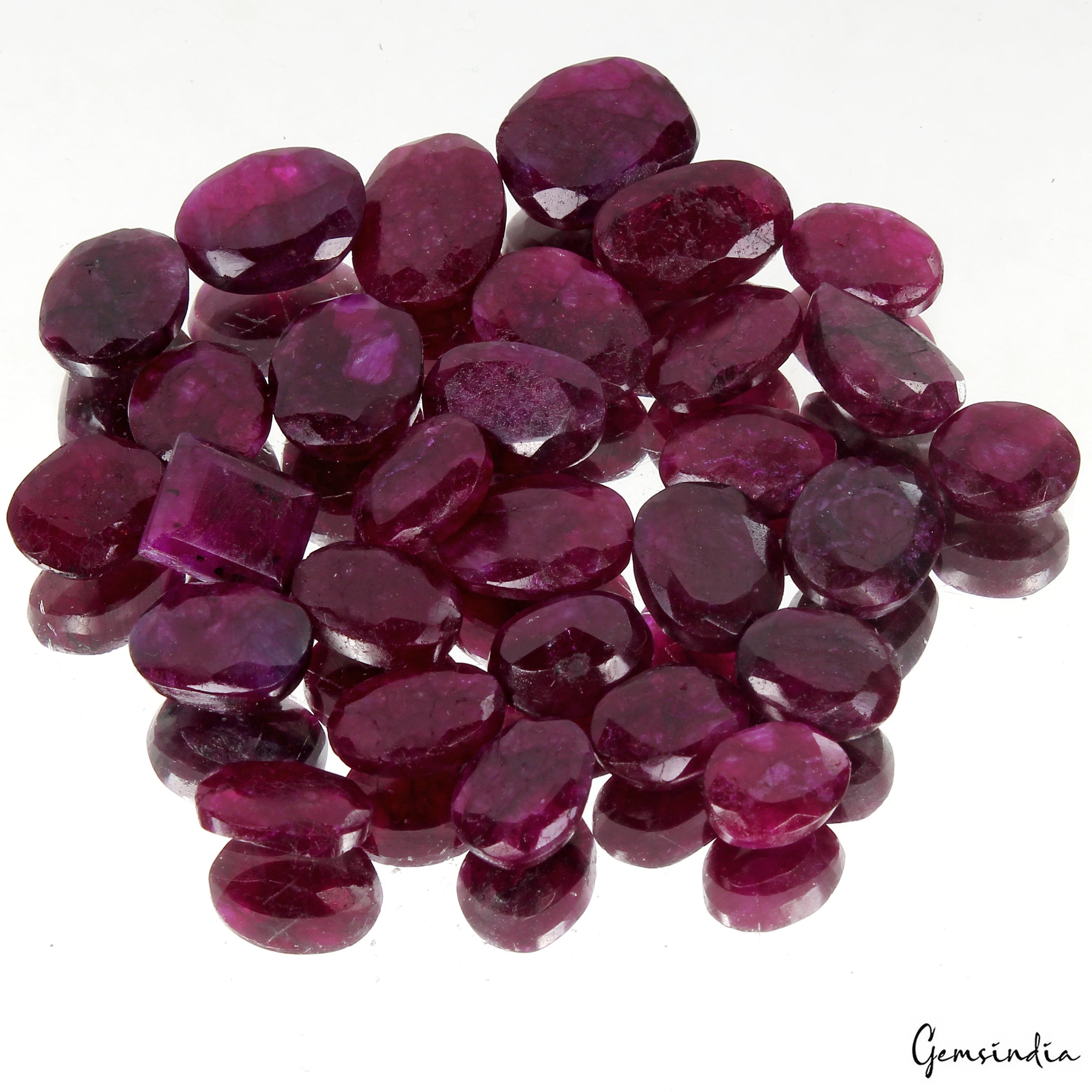 200 Ct Natural Dark Pink Beryl Mix Faceted Loose Wholesale Gemstone Lot 29 Pcs