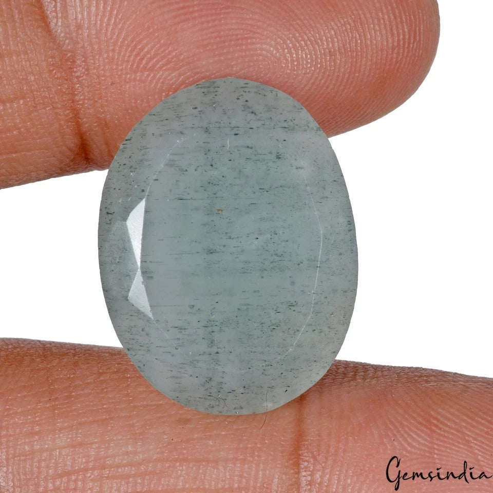 23.35 Cts Natural Blue Aquamarine Oval Loose Faceted Untreated Jewelry Gemstone