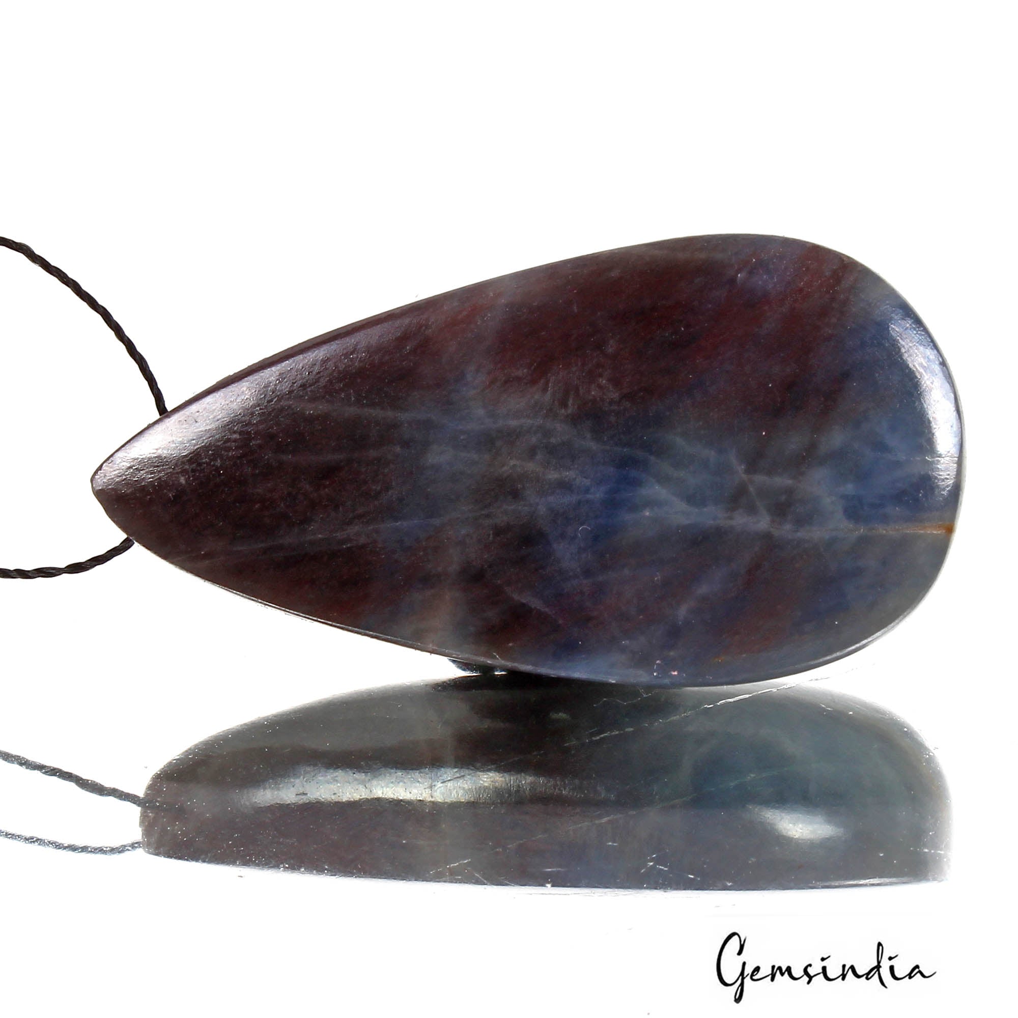 Certified 73 Cts Natural Untreated Gray Blue Sapphire Pear Drilled Briolette Gem