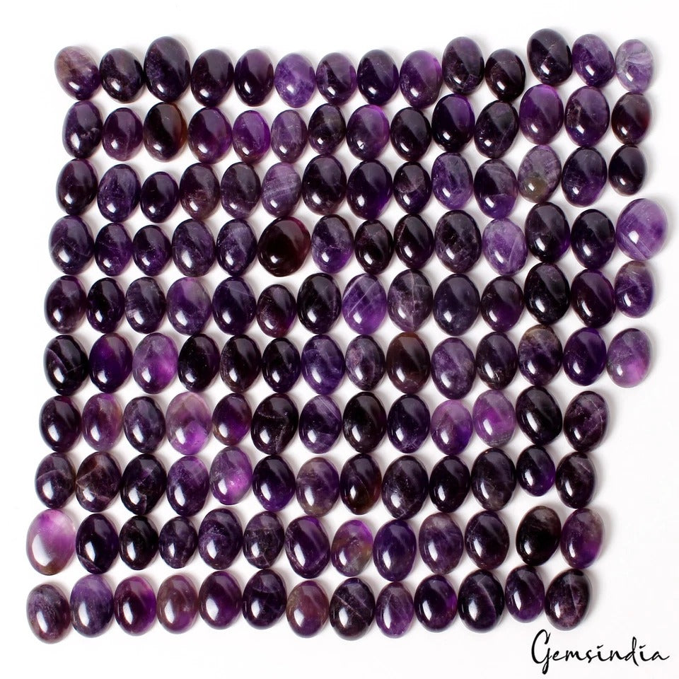 Amethyst Cabochon, Untreated, Purple — 14mm to 19mm, 1460 Ct, Brazil