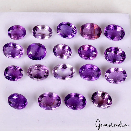 Amethyst Lot, Loose Gemstone, Purple — 19 Pieces, 11mm to 14mm, 102.80 Ct, Brazil
