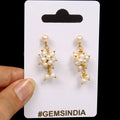 28.40 Ct Natural Freshwater Pearl Drop Dangler Earrings 1.25" for Christmas Gift