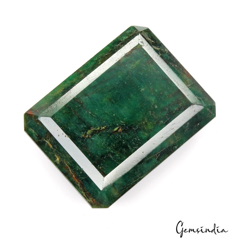 460 Ct Natural Green Zambian Emerald Octagon Faceted Earth Mined Loose Gemstone