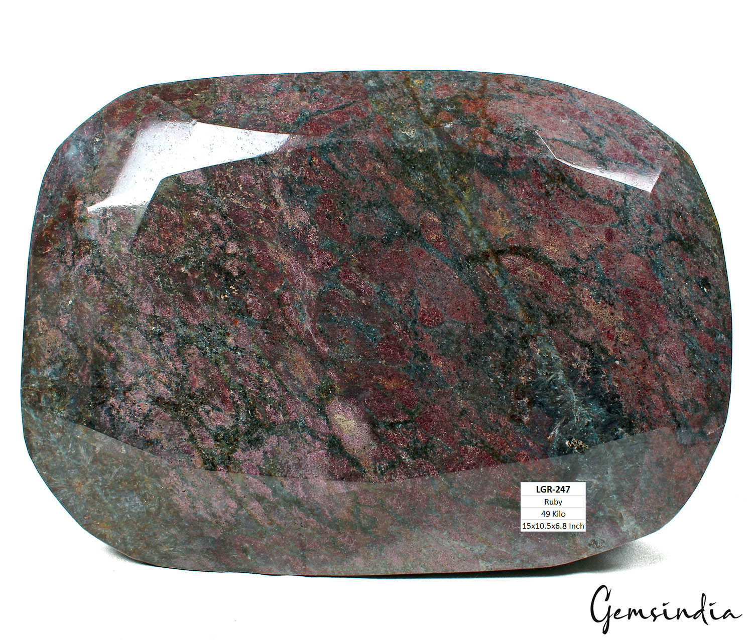 49 Kilo Natural Red Ruby Specimen Untreated Huge Polished Gemstone Museum Grade