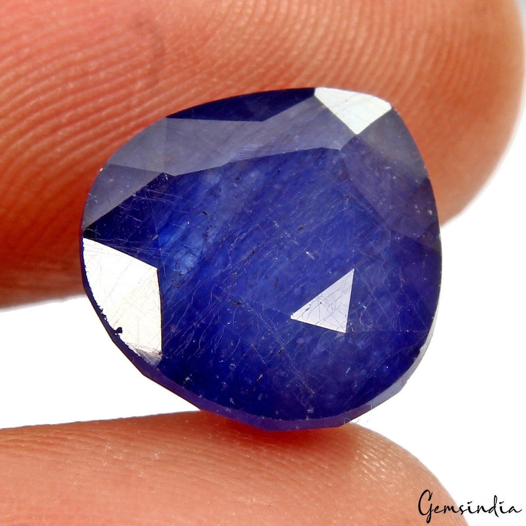 Ceylon Blue Sapphire Loose Gemstone, Heated — 13x12x6 mm, 9.80 Ct, Sri Lanka