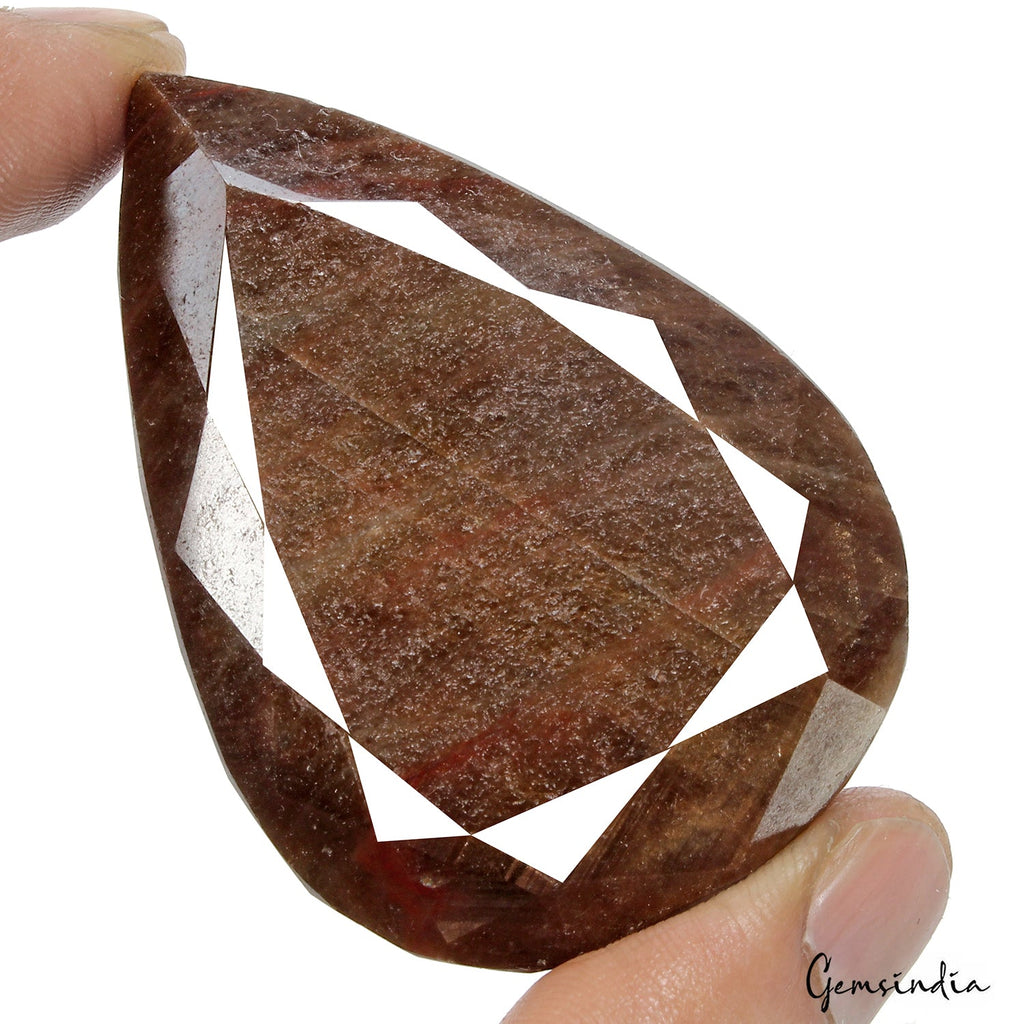 520 Ct Natural Brown Untreated Sapphire Pear Cut Faceted Earth Mined Loose Gems