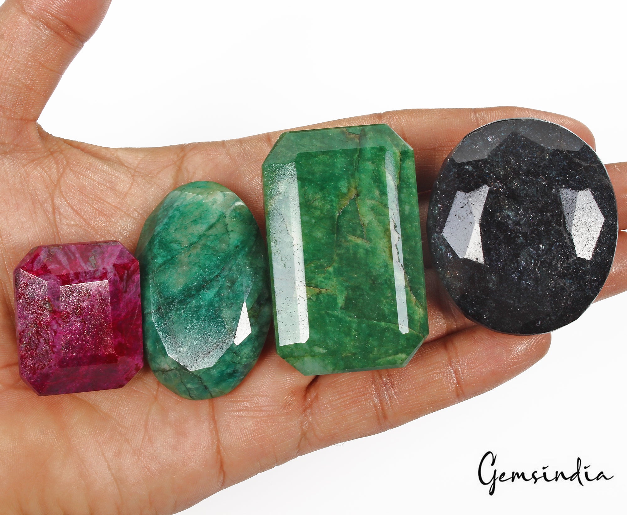 Ruby Lot, Loose Gemstone, Red — 4 Pieces, 34mm to 55mm, 1050 Ct, Brazil