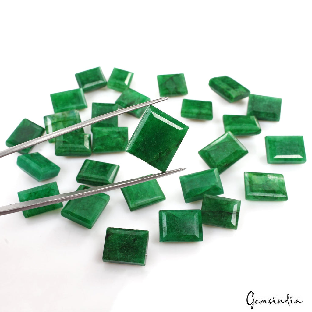500 Ct Natural Green Brazilian Emerald Rectangular Cut Wholesale Gemstone Lot