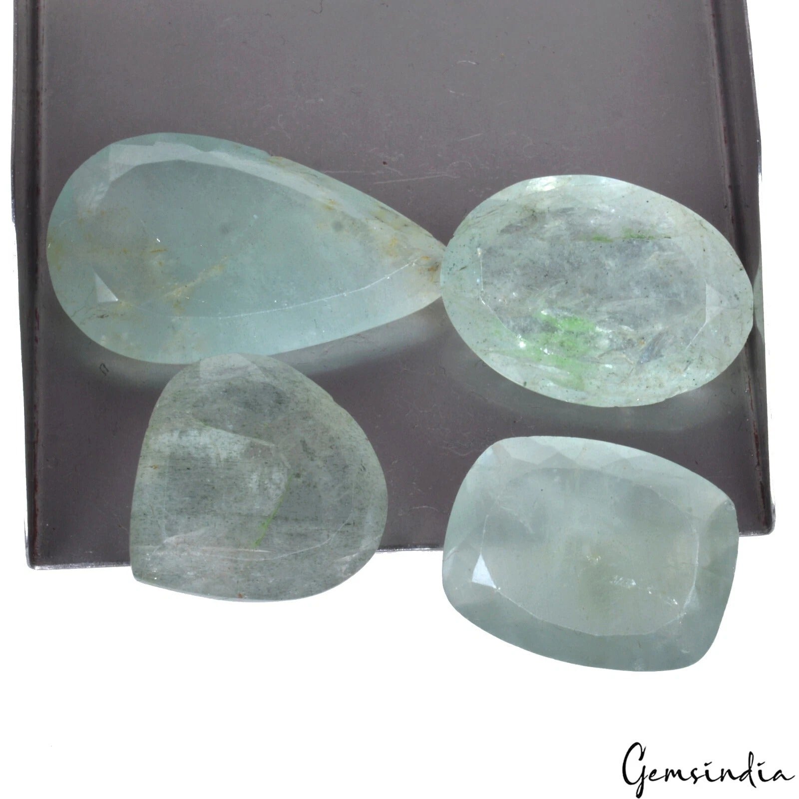Aquamarine Lot, Loose Gemstone, Untreated, Blue — 4 Pieces, 25mm to 41mm, 171.00 Ct